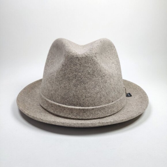 Stetson Gray Grey Wool Hat Size 7 1/8 Damaged Interior Leather Band Made in USA - Picture 6 of 13